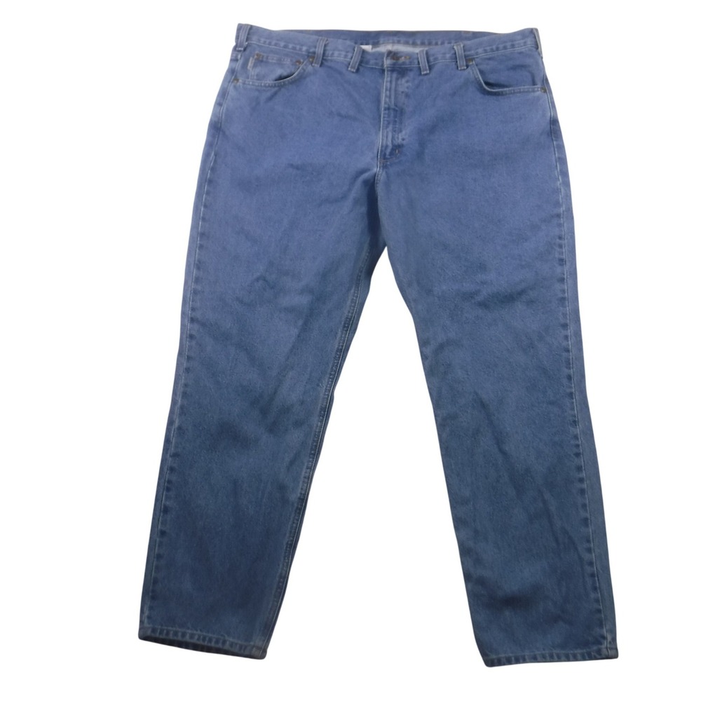 Carhartt B18 STW Men's 44x30 Blue Denim Traditional Fit Straight Leg Jeans